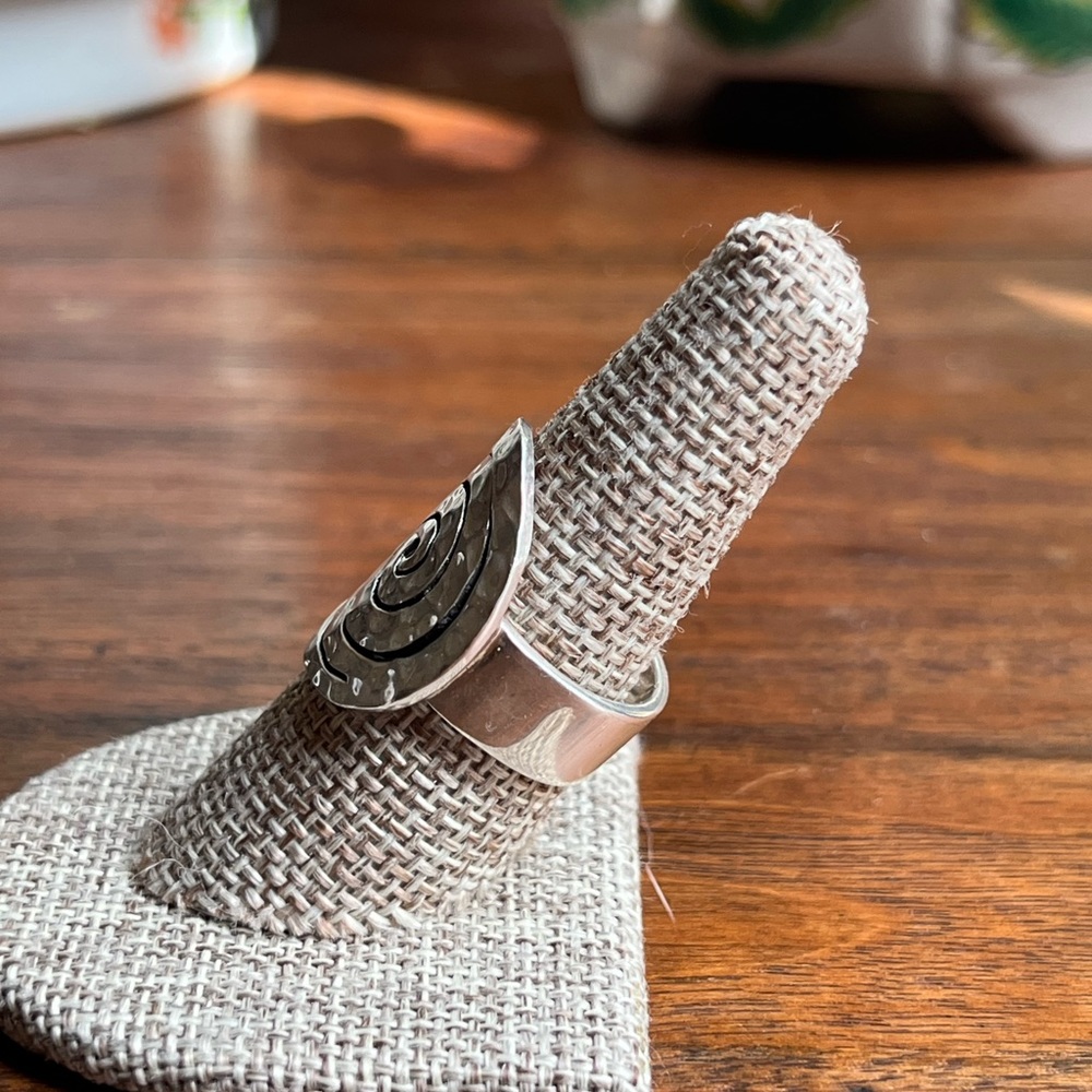 Handcrafted Solid Sterling Silver Ring With An Ar… - image 3